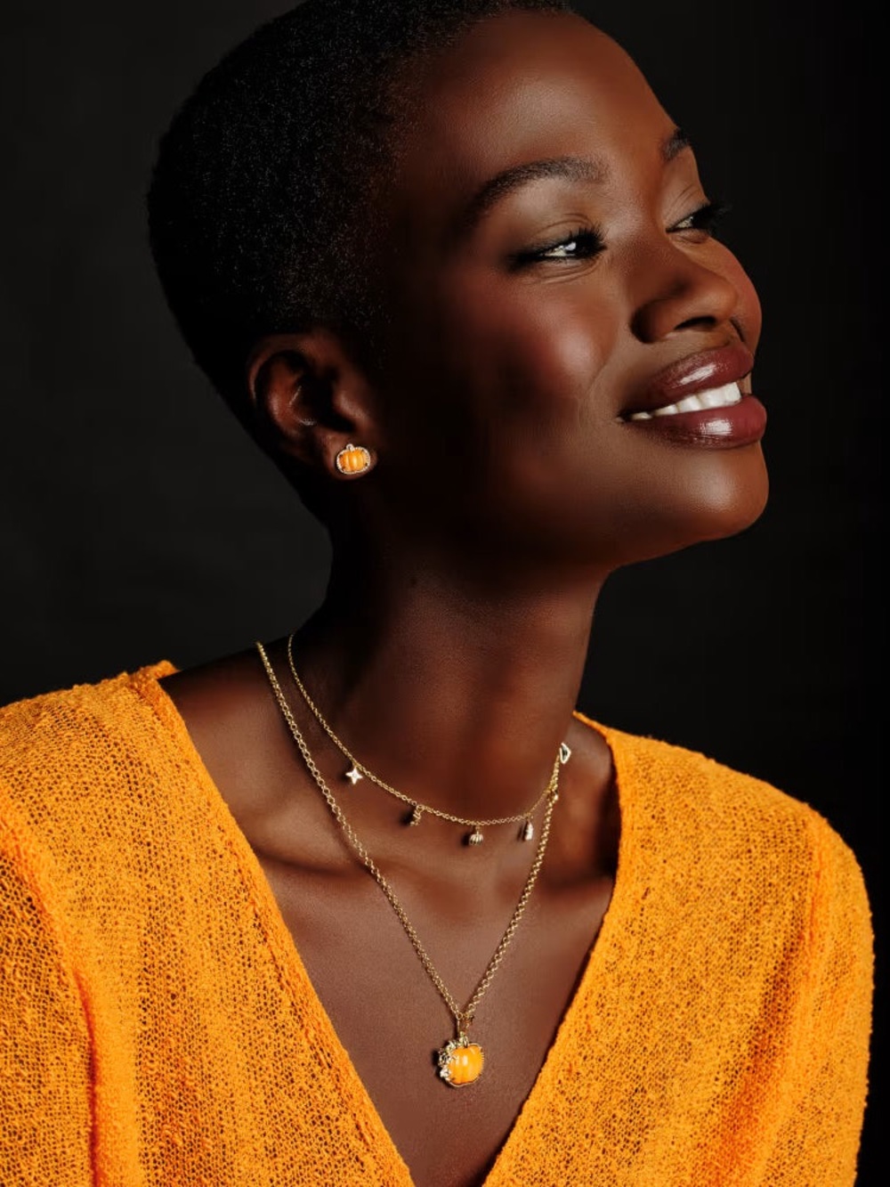 Kendra Scott Pumpkin Long Pendant Necklace - Picture 3 of 6